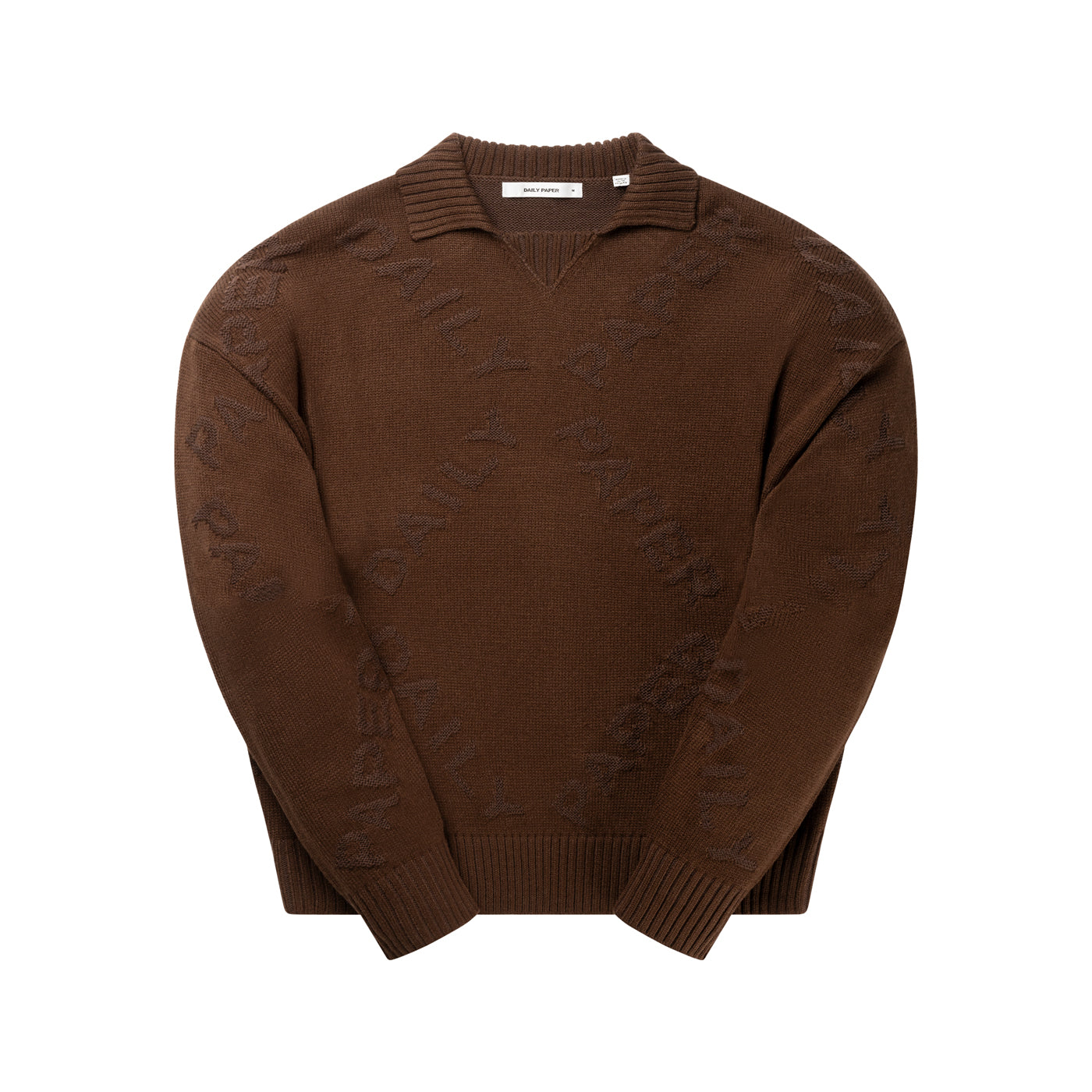 Brown Diamond Knit Sweater