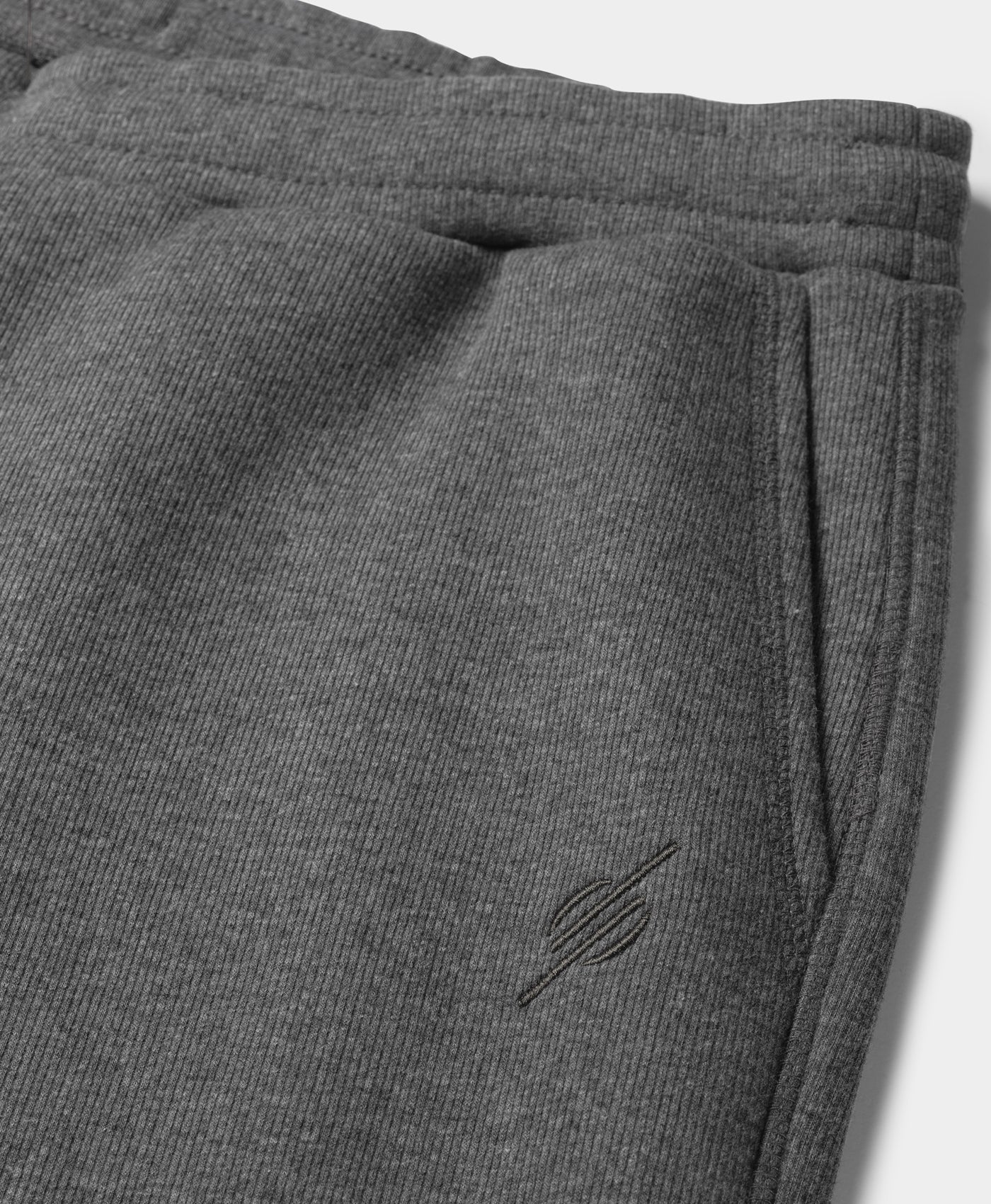 Grey Marl Mono Rib Pants