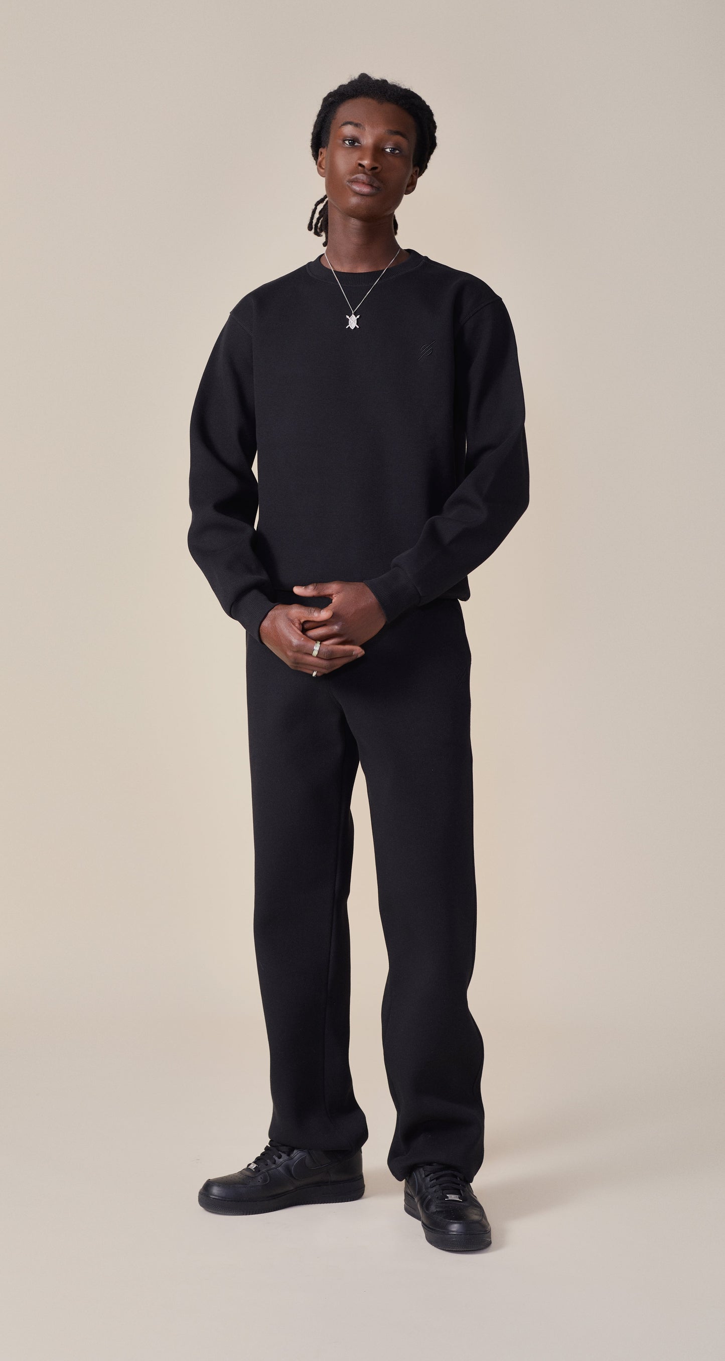 Black Mono Rib Sweater