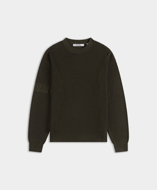 Rosin Green Band Knit Sweater