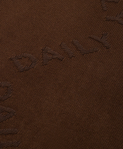 Brown Diamond Knit Sweater