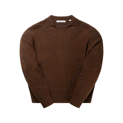 Brown Diamond Knit Sweater