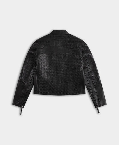 Black Structured Leather Jacket
